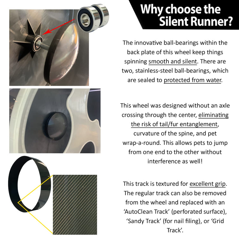 Silent Runner Glow Wheel - 12" Regular - Exercise Wheel + Cage Attachment - Silent, Fast, Durable Exercise Wheel - Sugar Gliders, Hamsters, Female Rats, Mice & Small Pets - PawsPlanet Australia