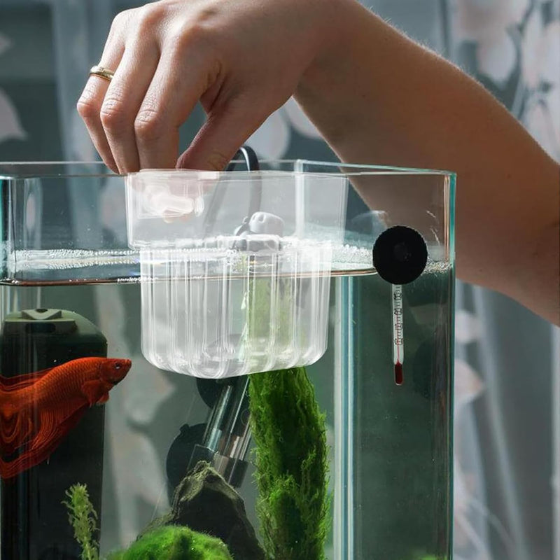 Aquarium Plant Holder, Aquatic Fish Tank Plant Holder with Hooks, Clear Aquatic Fishtank Planter Hanging Holder, Fish Tank Decorations Aquarium Decor (2 Pcs) 2 Pcs - PawsPlanet Australia