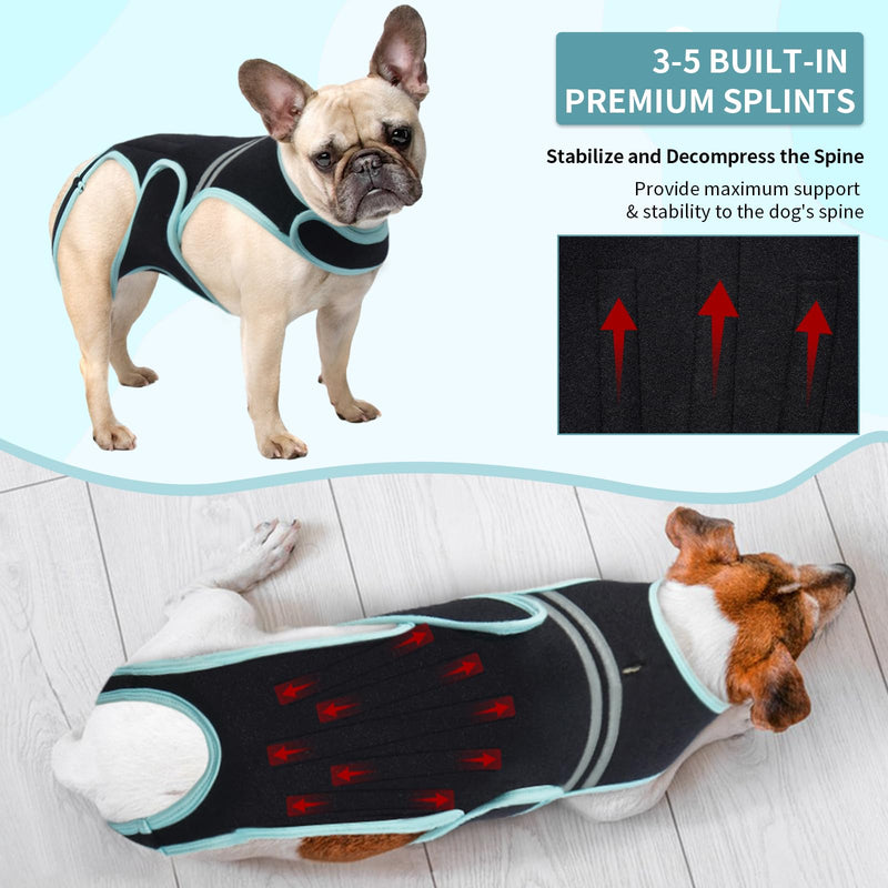 PUMYPOREITY Dog Back Brace for Arthritis, Dog Hip Brace for IVDD, Reflective Frame Support Harness for Back, Hip Brace Support, Keeps Back Stable and Reduces Movement Pains(2XL) 2XL