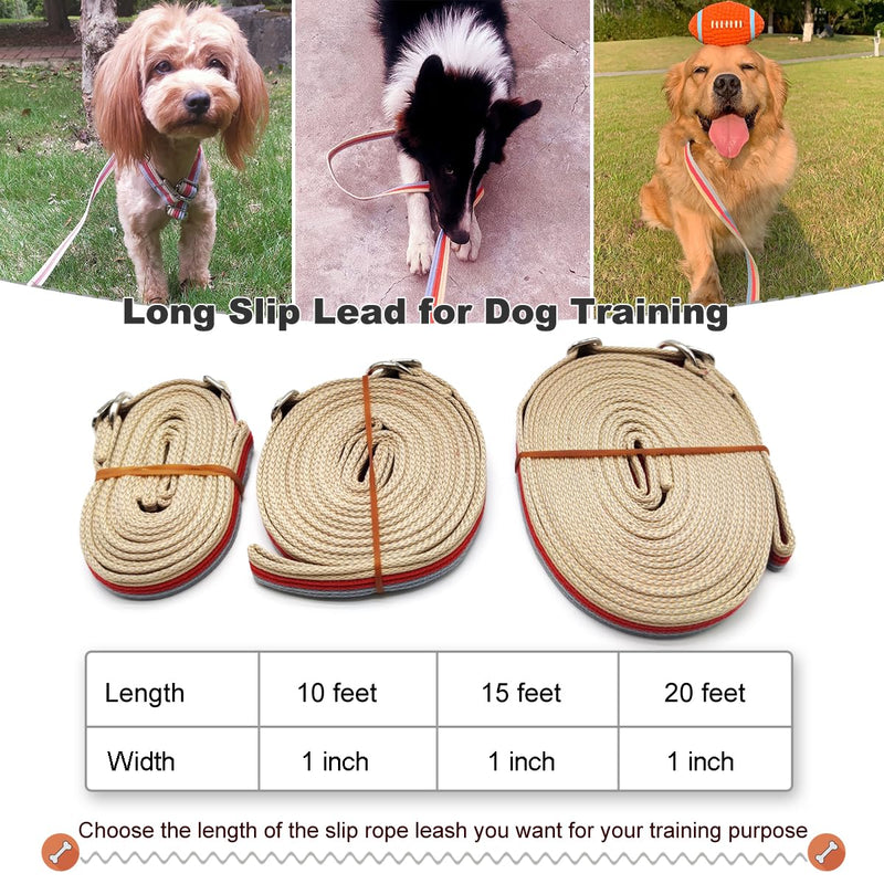 10FT / 15FT / 20FT Anti-Choke Slip Lead Dog Leash, 1” Wide Soft Thick Long Training Leash for Strong Small Medium Large Dogs (red-20ft) 1'' x 20 FT red - PawsPlanet Australia