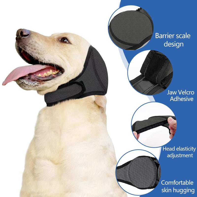 Dog Ear Protectors, Adjustable Dog Ears Cover Dog Ear Muffs Noise Protection Comfortable Quiet Dogs Calming Pet Snood Ear Covers for Thunder Fireworks Vet Visits(M)