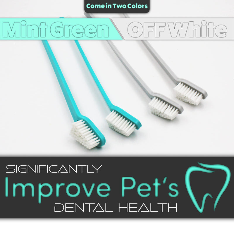 H&H Pets Dog Toothbrush Dual Headed Design Dental Toothbrushes for Small & Large Dogs, 4 or 8 Counts Pack 8 Count (Pack of 1) - PawsPlanet Australia