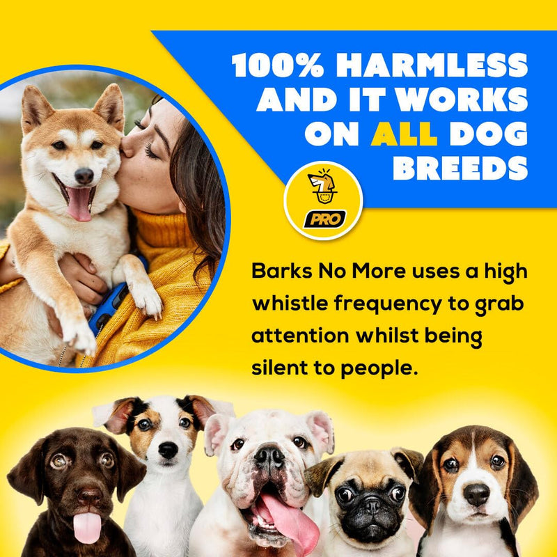 Pro Dog Bark Deterrent and Training Device - Stop Barking Without Hurting Your Pet - Rechargeable Ultrasonic Dog Bark Trainer - Just Point and Press, Black