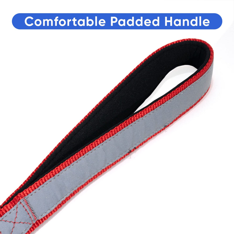 Pawtitas Double Handle Dog Leash Heavy Duty for Training No Pull Leashes Ideal for Medium and Large Dogs | Great for Walking, Running & Training Dog Leash - Medium/Large - Red Medium / Large - PawsPlanet Australia