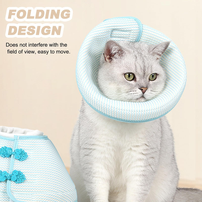 Cat Cone Collar Soft, Adjustable SoftCat Cone, Cat Recovery Collar for Anti-Bite Lick Suitable, Breathable Soft Conefor Cats Convenient Eating, Cats Surgery Collarfor Wound Healing