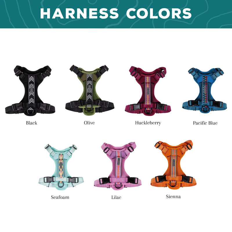 Wilderdog Lightweight Dog Harness with Reflective Straps - Medium - Seafoam - PawsPlanet Australia