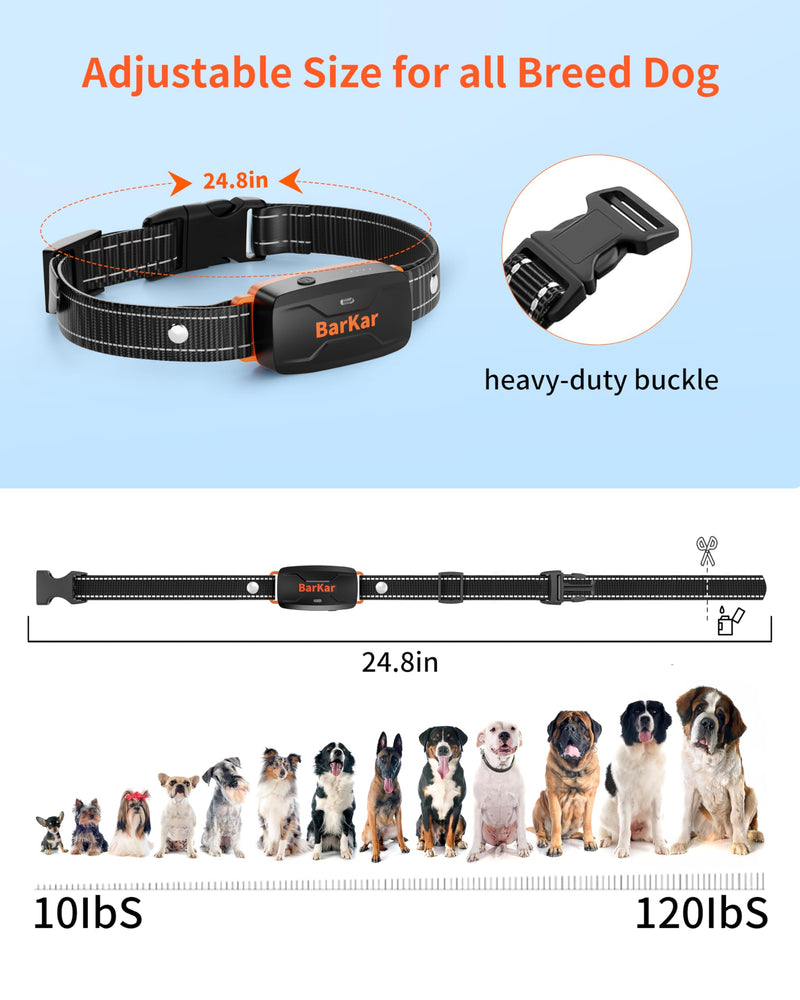 BarKar Dog Shock Collar with 4 Training Modes, IPX7 Waterproof Dog Training Collar with IPX4 Remote, 2600FT Electric Collar with Beep, Shock, Vibration & Shock Boost for All Breeds