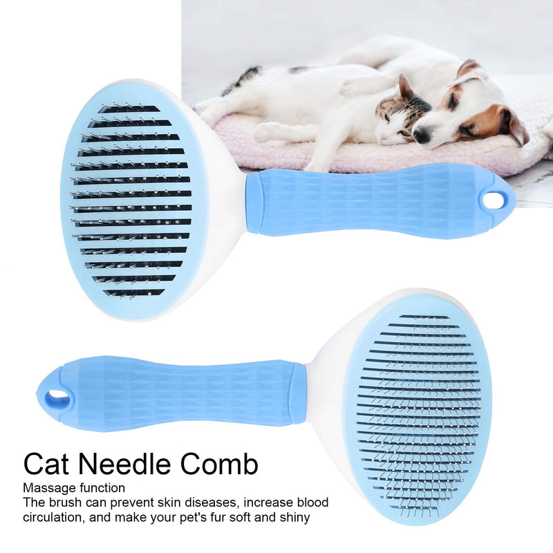 EVTSCAN Pet Slicker Brush Dogs Detangling Hair Remover Cat Cleaning Grooming Massage Needle Comb(Blue) blue - PawsPlanet Australia