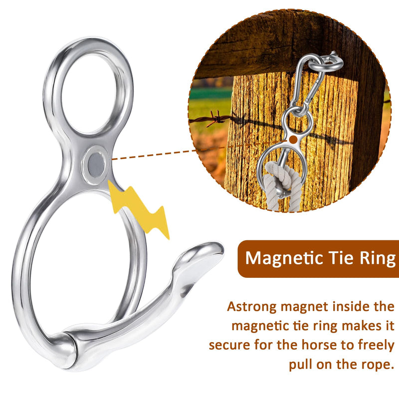 MAQUITA Horse Tie Ring, Safe Tie Horse Supplies, Humane Way Tie Ring, Magnetic Ring for Tying and Retracting, Helps Horse Pull Back and Releases Stress from The Horse - PawsPlanet Australia