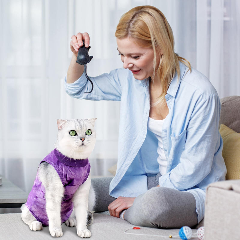 Cat Bodysuit After Surgery Castration Cat, Cat Surgical Recovery Suit, Cat Clothing Anti-Leaking Recovery Suit Cat Medical Cat Suit, Cone E Collar Alternative (Pink, M) pink