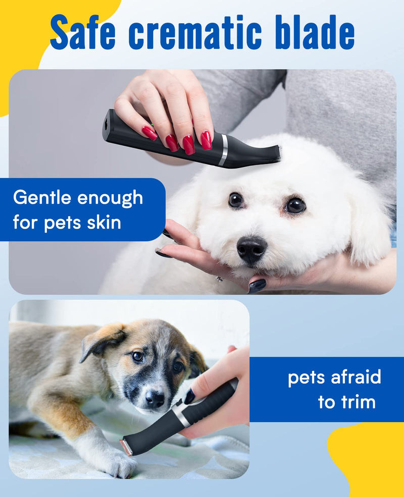 oneisall Dog Paw Trimmer,Corldless Paw Trimmer for Dogs with Double Blades,Quiet 2 Speed Small Dog Grooming Clippers for Paws, Eyes, Ears, Face, Rump - PawsPlanet Australia