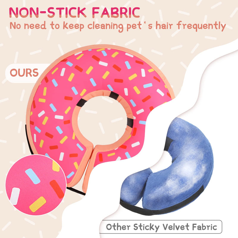 Supet Inflatable Dog Cone Collar Alternative After Surgery, Dog Neck Donut Collar Recovery E Collar, Soft Dog Cone for Small Medium Large Dogs Donut Pink L(Neck 11"-14") - PawsPlanet Australia