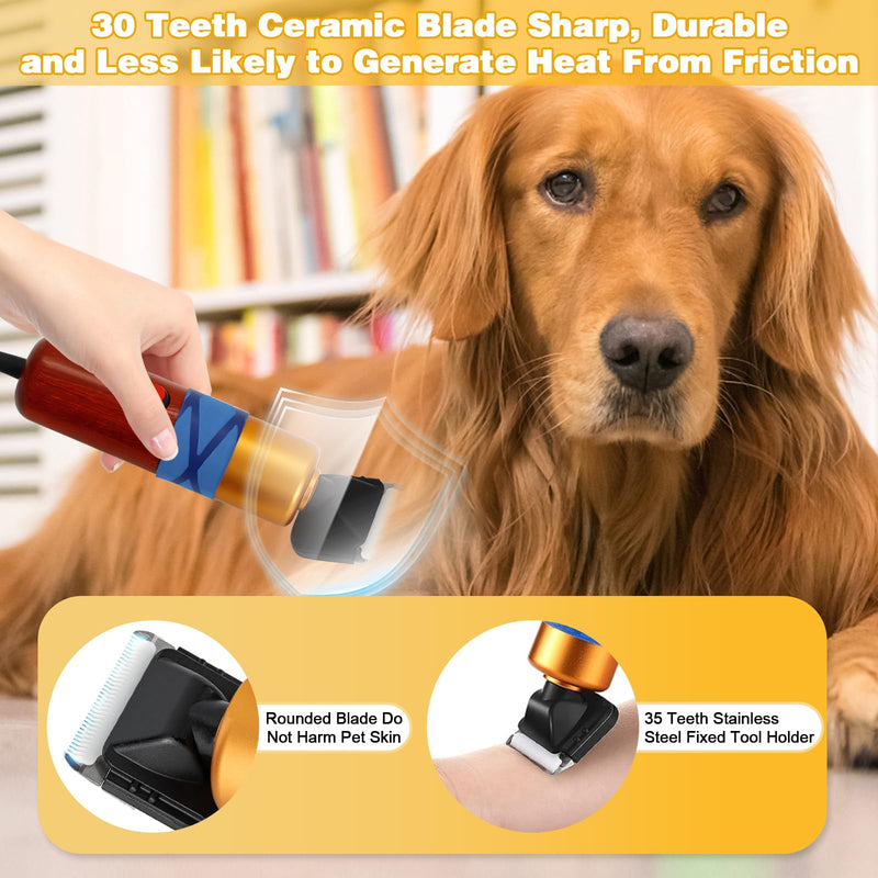 Dog Shears,Plug-in Electric Pet Shaving and Grooming Kit,200W 10ft Sheep Shears Includes 2 Blades, Low Noise & Vibration Design for Dogs Cat Goat,Perfect Dog Clippers for Families with Pets - PawsPlanet Australia
