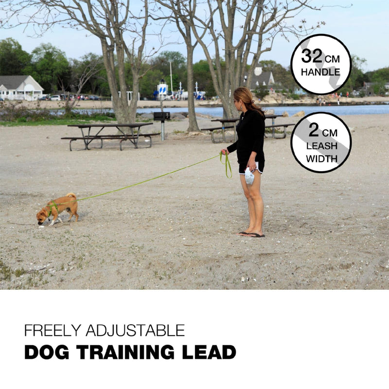 Dog Training Leash 15ft 20ft 30ft 50ft 100 feet - Extra Long Leash for Dogs with Padded Handle for Small Medium & Large Puppy Breed, Outdoor obedience, Agility Nylon Recall line Lead - PawsPlanet Australia