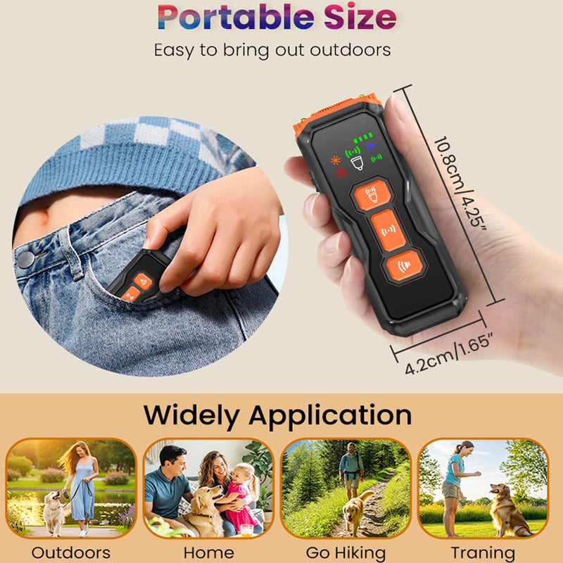 Ultrasonic Dog Barking Control Device, Sonic Bark Deterrent with Flashing Light, Waterproof Anti Bark Device for Indoor Outdoor Use, Stop Neighbor Dog Barking, Bark Deterrent for Home & Yard Security