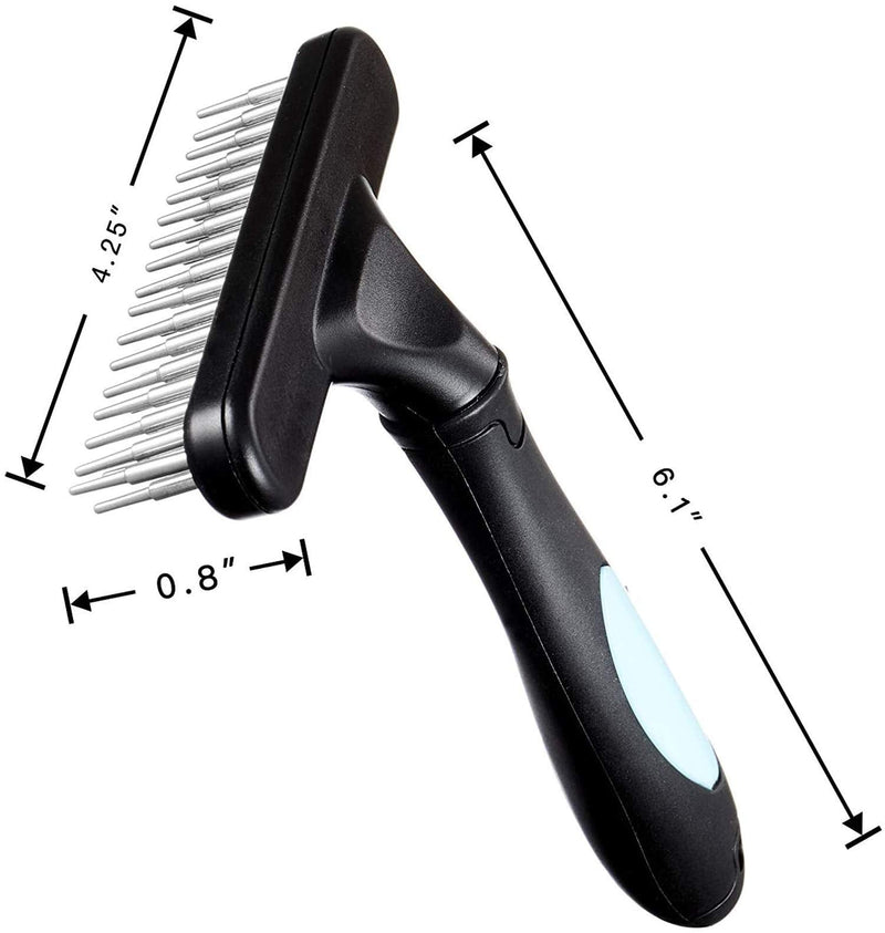 Pet Dematting Undercoat Rake + 2 Pack Dog Pet Bath Grooming Brush - Undercoat Rake Grooming Tool Deshedding Tangles Removing - Shedding Brush Dematting Undercoat Comb Dogs and Cats, Blue