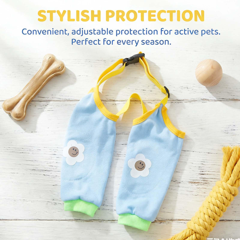 Dog Sleeve, Dog Elbow Protection, Elbow Support with Adjustable Buckle, Elbow Protection for Medium and Large Dogs, Protection of Your Dog's Elbow Joints, Elbow Pads, Blue