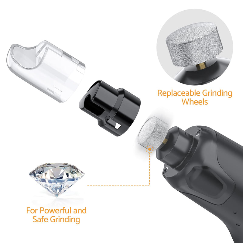 Rechargeable Dog Nail Grinder with 2 LED Lights Quiet 6 Speed Electric Nail Trimmer,Dust Cap,and 3 Grinding Ports for Large,Medium Small Dogs - PawsPlanet Australia
