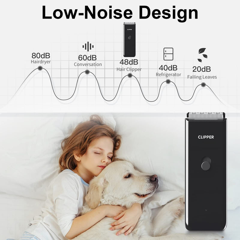 Professional Cat Grooming Clippers for Matted Hair, Low Noise Cat Dog Grooming Kit Rechargeable Pet Clippers Trimmer for Dogs,Puppy,Cats,Rabbit, Black Standard Set - PawsPlanet Australia