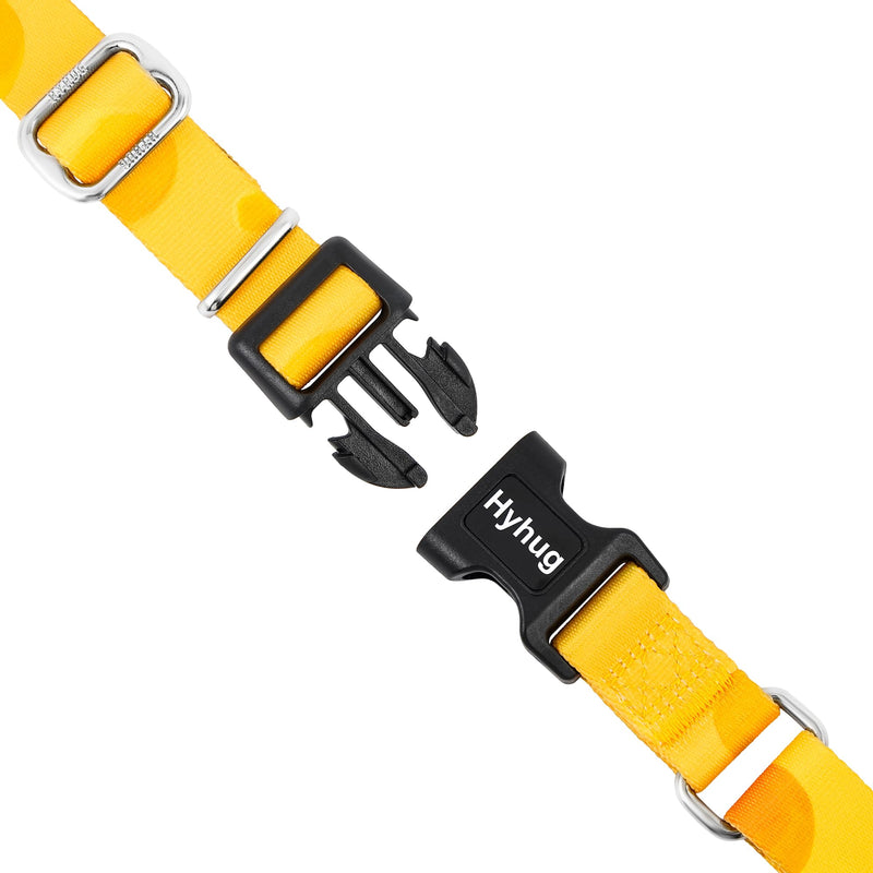 Hyhug Martingale Collar with Buckle, No Pull Non Slip Escape Proof Collar, Adjustable Nylon Martingale Dog Collar for Small Dogs (Cheese, Small) Cheese - PawsPlanet Australia