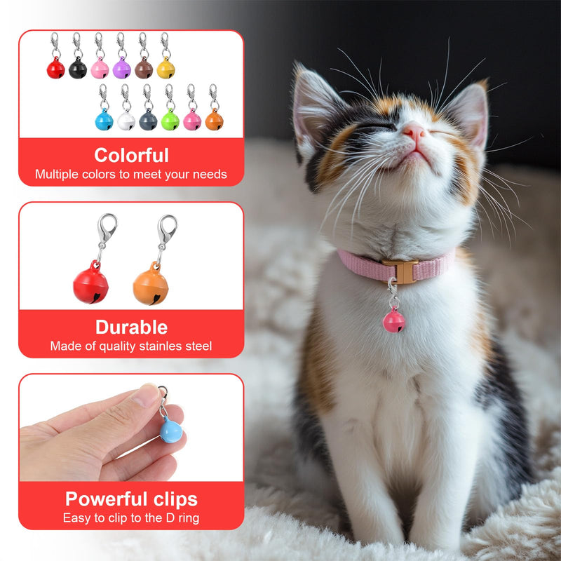 24pcs Cat Bell for Cat Collar, Small Dog Collar Bells, Metal Small Pet Puppy Bell for Pet Cats Dog Collars Charms Accessories - PawsPlanet Australia