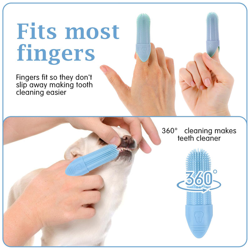 6 Pack Dog Toothbrush Cat Dogs Cleaning Finger Toothbrush Silicone Pet Teeth Brush Soft Dog Tooth Brush Kit for Large Medium Dogs Dental Care Clean Accessories - PawsPlanet Australia