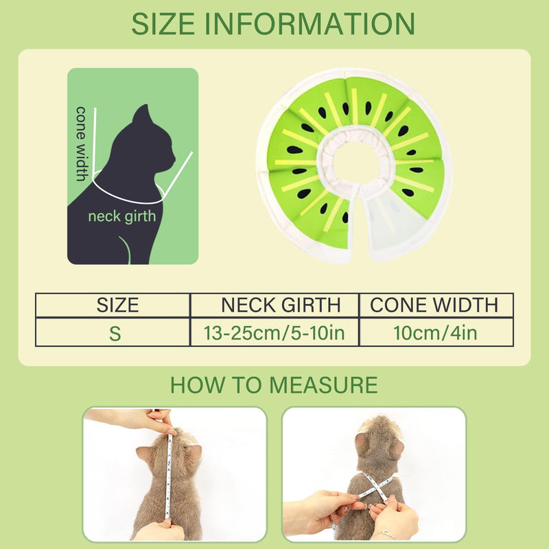 Cat Collar, Adjustable Collar Cat Collar, Soft Collar Cone, Cat Collar After Surgery to Prevent Licking, for Small Dogs, Kittens and Cats