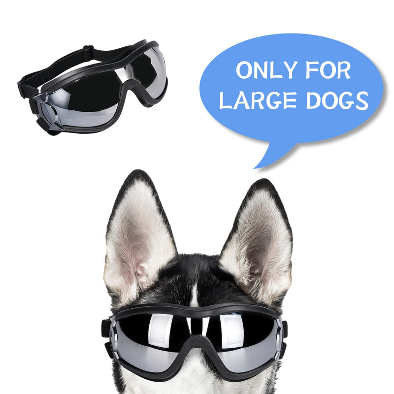NVTED Dog Sunglasses Dog Goggles, UV Protection Wind Dust Fog Protection Pet Glasses Eye Wear Protect with Adjustable Strap for Medium or Large Dogs (Pack of 2) Pack of 2 - PawsPlanet Australia
