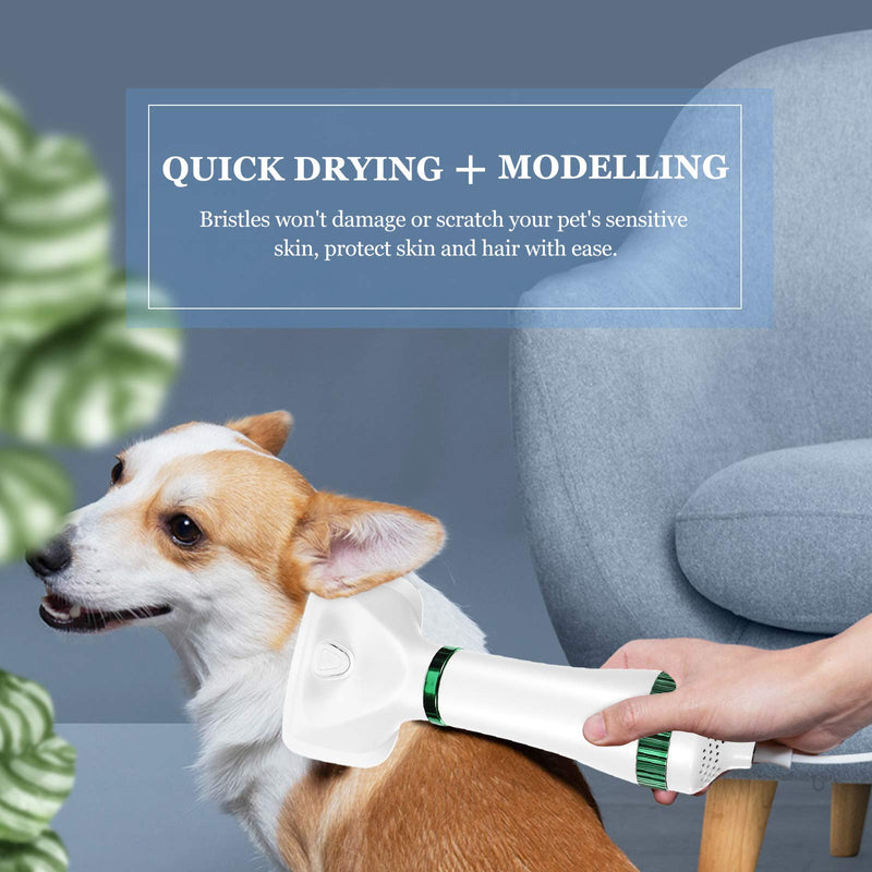 Scicalife Pet Hair Dryer, 2 in 1 Quiet Portable Pet Grooming Blower with Slicker Brush, Adjustable 3 Temperatures & Fast-Drying Towel, Home Pet Care for Dogs, Cats & Other Coated Breed. - PawsPlanet Australia
