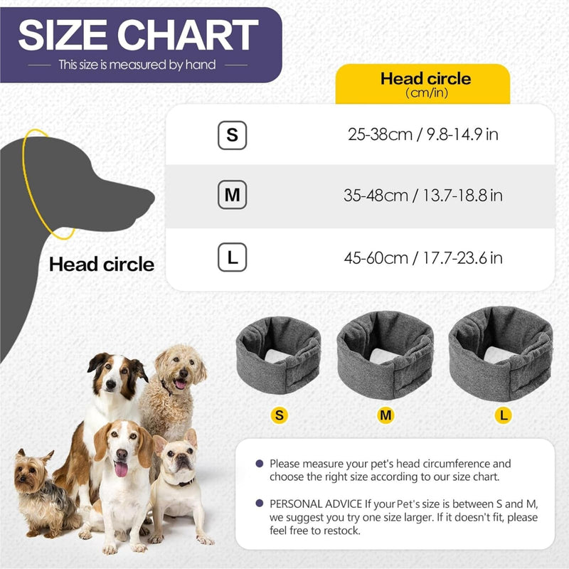 Dog Ear Muffs (M), Ear Protection Dogs, Adjustable Ear Protection with Insulation Function for More Peace in Fireworks, Thunderstorms and in Winter a 1