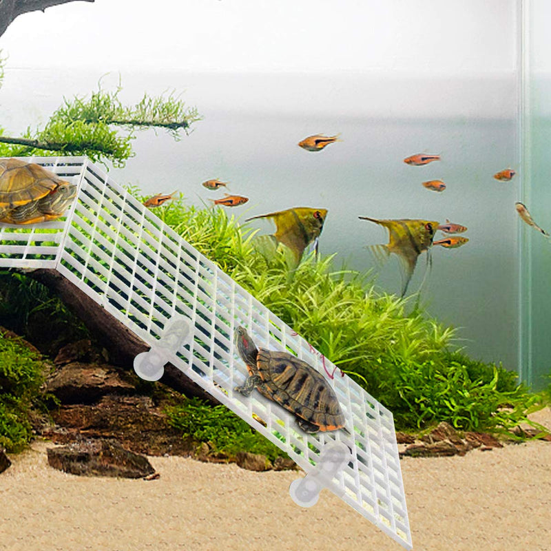 WEAVERBIRD 2Pcs Aquarium Divider Tray Plastic Grid Divider Tray Egg Crate for Aquarium Fish Tank Bottom Isolation, White