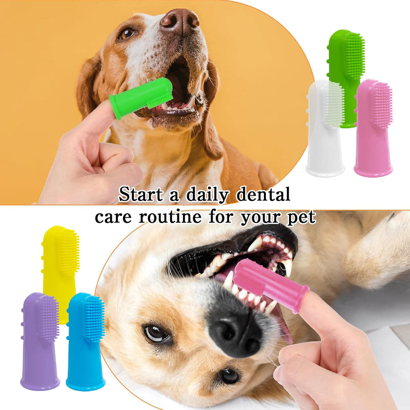 108 Pcs Dog Toothbrush Dog Finger Brushes, Soft Pet Toothbrush Pet Oral Care Dental Brush Easy Teeth Cleaning for Small Cats and Puppy