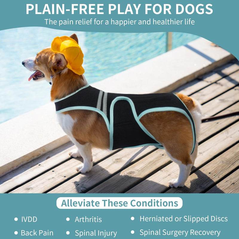 PUMYPOREITY Dog Back Brace for Arthritis, Dog Hip Brace for IVDD, Reflective Frame Support Harness for Back, Hip Brace Support, Keeps Back Stable and Reduces Movement Pains(2XL) 2XL