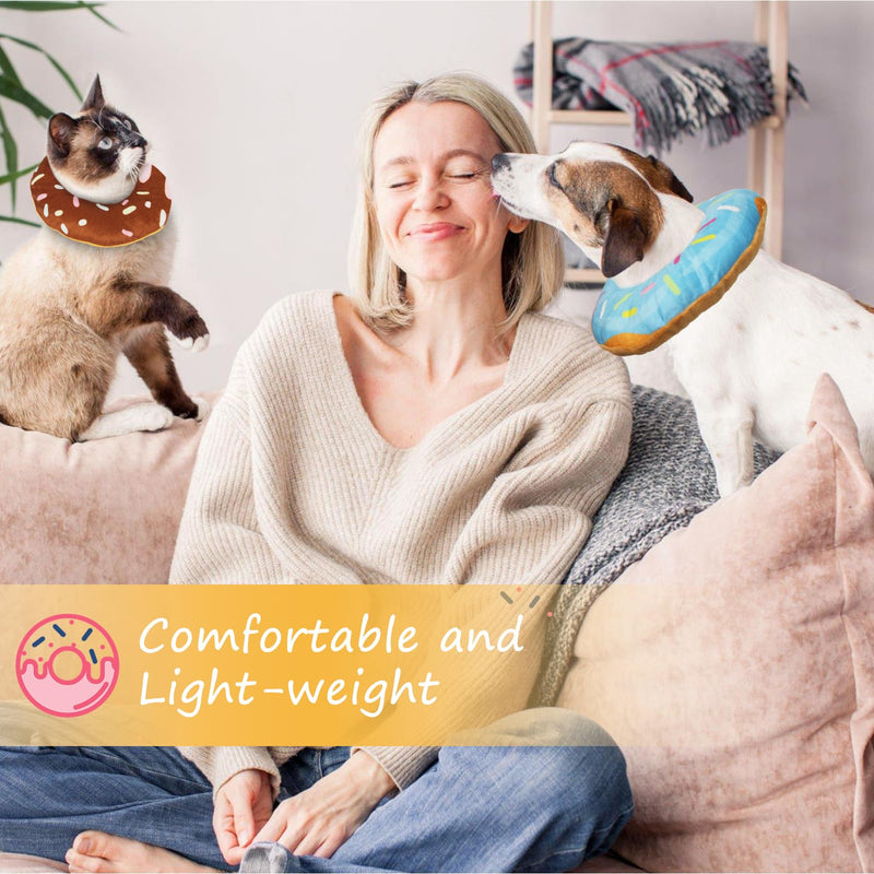 Cat Cone Collar Soft, Cat Donut Collar, Adjustable Cat Surgery Collar for Wound Healing, Elizabeth Collars are Suitable for Cats, Kittens, Puppies, Puppies After Surgery S - PawsPlanet Australia