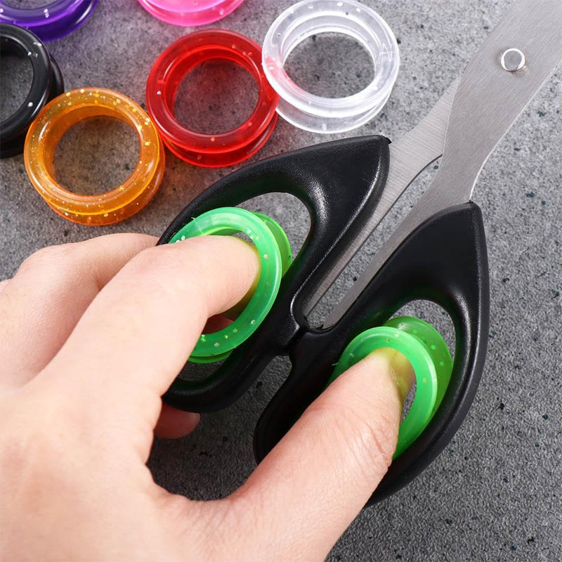 5Pcs Soft Silicone Scissors Finger Rings Grips Inserts Grooming Shear Thumb Inserts Finger Protector Shears Ring Scissor Accessories - PawsPlanet Australia