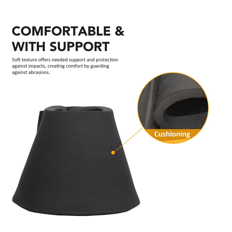Harrison Howard Horse Neoprene Bell Boots Provide Long-Lasting Protection for Your Horse Sold in Pairs Black Full (Large)
