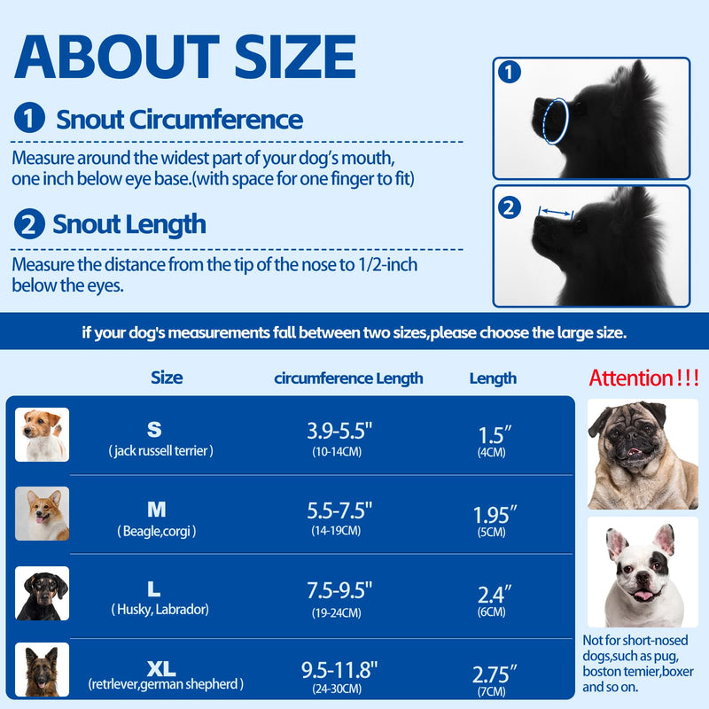 Dog Muzzle,Soft Mesh Breathable Muzzle, Air Mesh Dog Muzzle with Reflective & Adjustable Strap for for Biting Chewing Grooming,Allow Panting Drinking,Dog Muzzle for Medium (M, Black) - PawsPlanet Australia