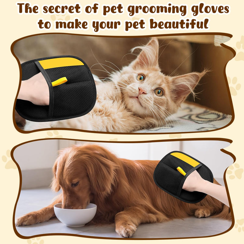 KLIFE Magic Brush Pet Hair, Newly Upgraded Reusable Electrostatic Pet Hair Remover Glove, Cat & Dog Hair Remover for Couch Furniture, Carpet, Curtain, 2Pcs - PawsPlanet Australia