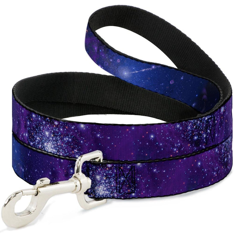 Buckle-Down Pet Leash - Galaxy Blues/Purples - 6 Feet Long - 1" Wide