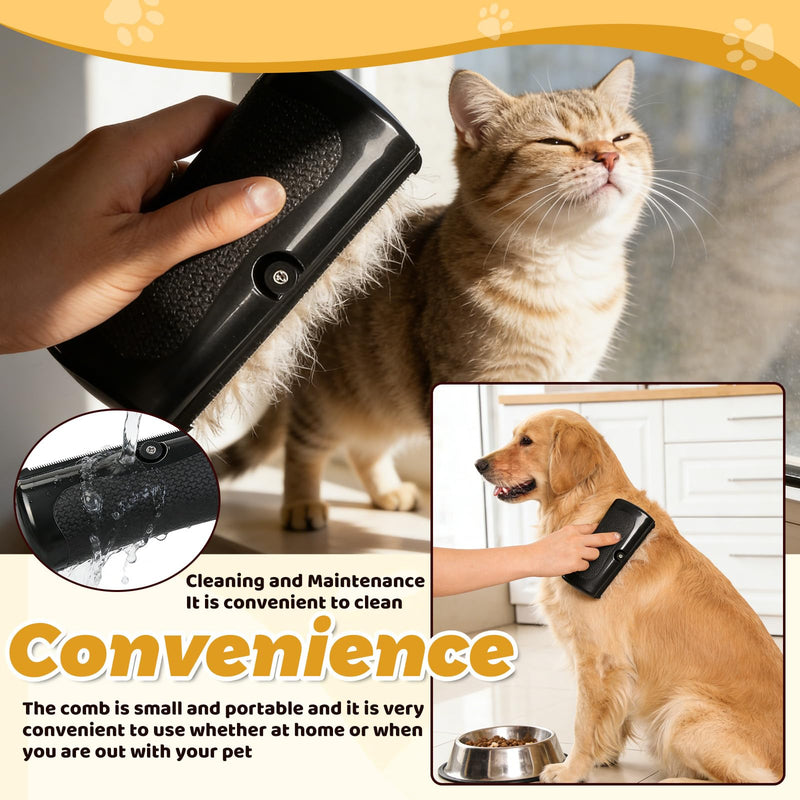 SoundZero Pet Hair Remover Dog Black, Pet Tails Deshedding Brush, Dog Brush, Pet Hair Removal Brushes, Pet Hair Removal Brush, Grooming Tool, Dog Brush Short Hair (Black)