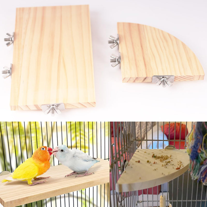 Bird Perch Platform Stand,Wood Perch Bird Platform Parrot Stand Playground Cage Accessories for Small Anminals Rat Hamster Gerbil Rat Mouse Lovebird Finches Conure Budgie Exercise Toy - PawsPlanet Australia