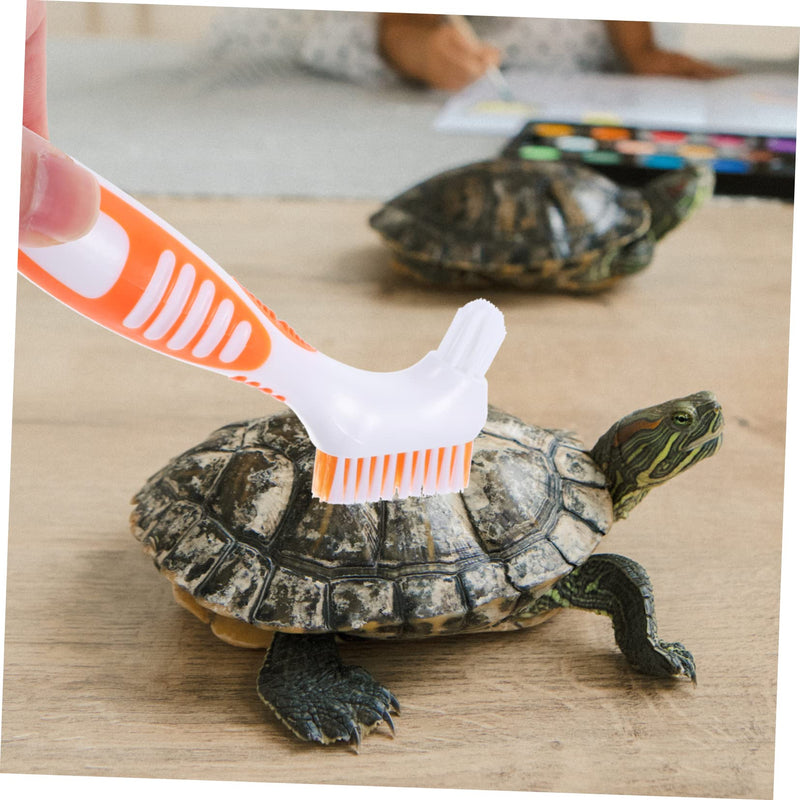Turtle Shell Cleaning Brush - Aquatic Tortoise Shell Mud with Soft Nylon Bristles, 2-in-1 Design for Large and Small Areas, Promotes Pet Health - PawsPlanet Australia