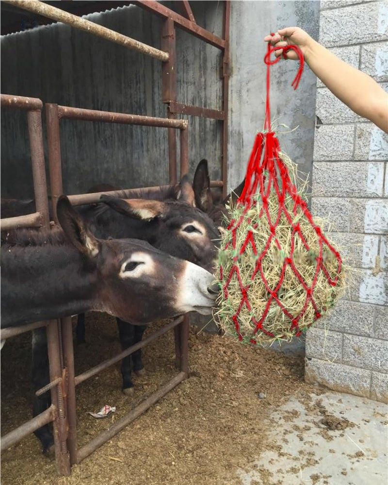 3PCS Hay Net for Horses, Slow Feed Hay Bag, Hanging Hay Feeder for Horses, Goats, Sheep - PawsPlanet Australia