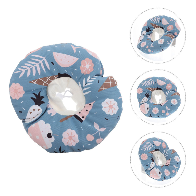 BESTYASH Soft Cotton Cat Collar with Ice Cream Design for Grooming and Wound Healing Conical Protective Collar for Cats after Surgery and Injuries