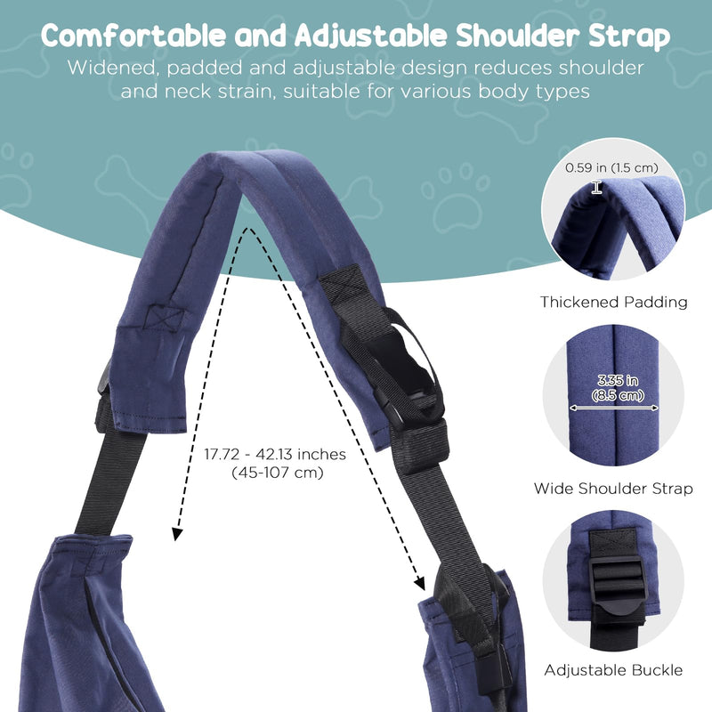 Avont Dog Sling for Small Dog Cats Under 15lbs, Hands-Free Crossbody Pet Carrier with Adjustable Padded Strap Extra Pocket, Safe Soft Pouch Bag for Puppies' Walks Outings -Boho Boho - PawsPlanet Australia