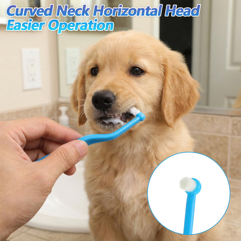 Small Dog Toothbrush Cat Puppy Tooth Brushing Kit Mini Micro Head Teeth Brush Pet Dental Care for Kitten Tiny Pet Doggy Deep Dental Cleaning Easy to Handle Soft Bristles Multi-Angle 3 PCS