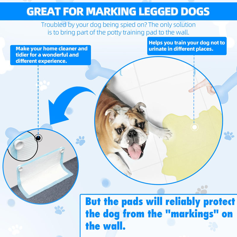 (4-Pack) Potty Training Pad Magnetic Holder Compatible with Any Size of Puppy Pee Pads Perfect for Leg-Lifting Marking Dogs, Strong Magnets Will Stick on Most Flat Surfaces - White Paw Claw 4 - PawsPlanet Australia