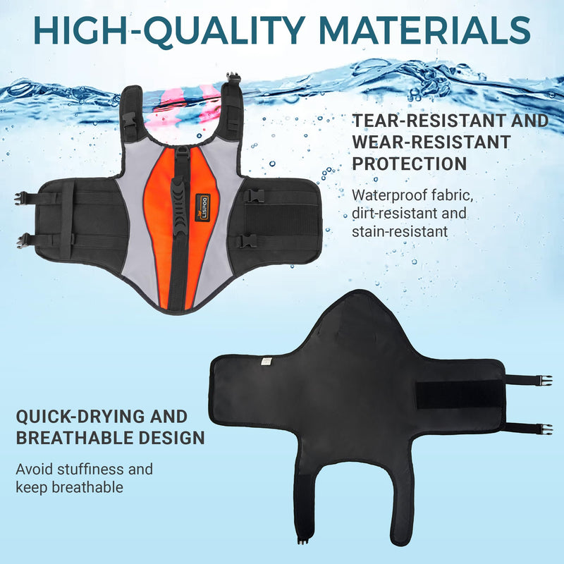 Dog Life Jacket & Swimming Safety Vest, Buoyant Float Coat with Handle & Reflective Strips for Small Dogs, Water Rescue Vest for Boating, Pool, Beach(Size S) Dog Life Jacket - PawsPlanet Australia