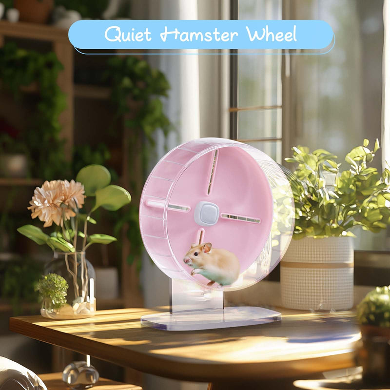 Hamster Wheel, Silent Hamster Wheel, 7.5 inch Durable Mice Running Wheel Height Adjustable, Quiet Hamster Wheel Hamster Toys for Hamsters, Gerbil, Hedgehog, and Other Small Pets - PawsPlanet Australia