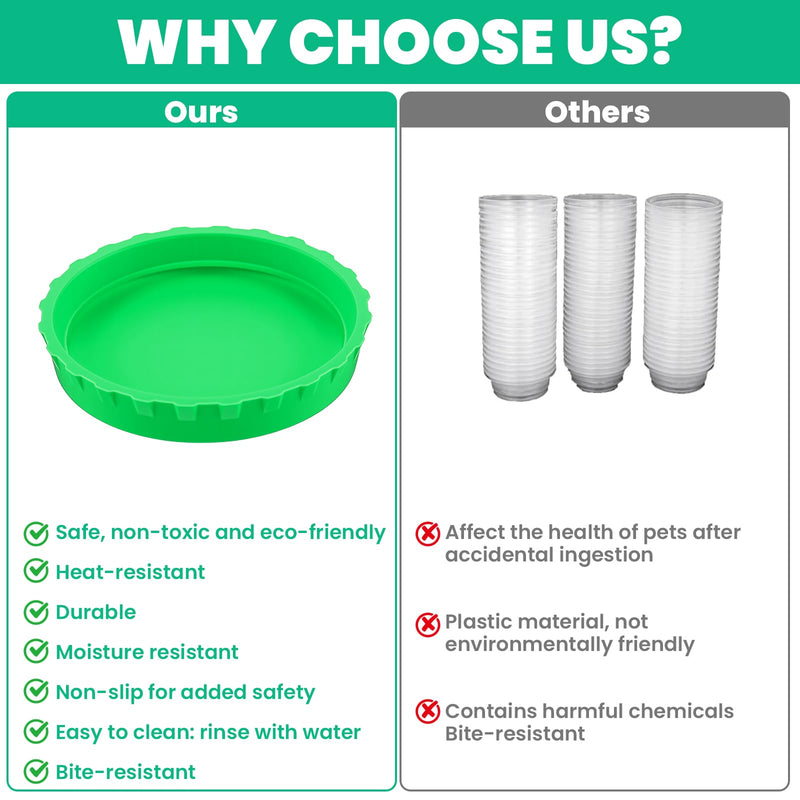 6 Pcs Gecko Feeding Cups,Silicone Crested Gecko Food and Water Bowl,Reptile Feeding Cups for Geckos,Isopods,Lizards,Tarantula,Small Pets,Easy Clean & 6 Colors - PawsPlanet Australia